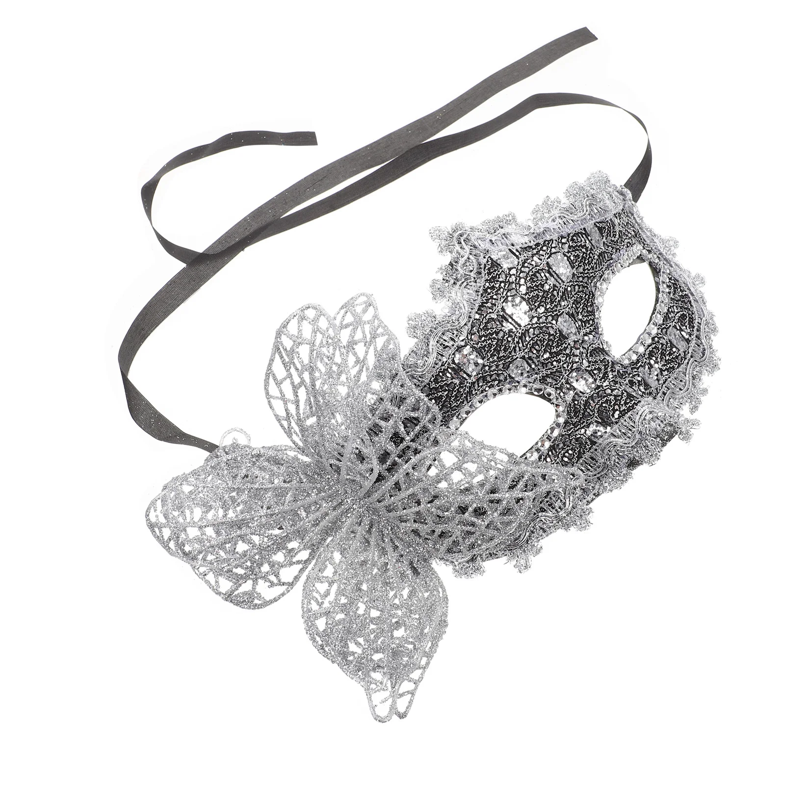 

The Mask Masquerade Half Face for Women Party Masks with Butterflies Butterfly Fancy Black Halloween