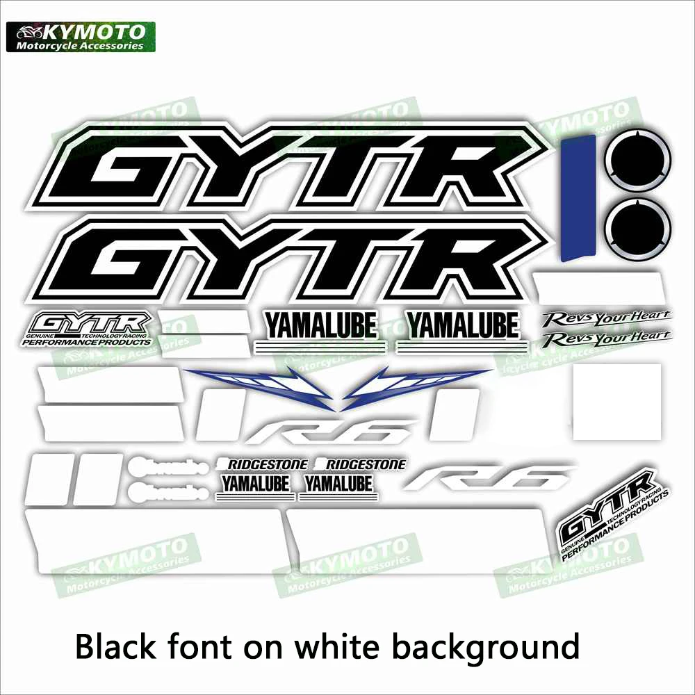 For YZF-R3 YZF R1 R1M R3 R6 R7 GYTR motorcycle accessories sticker fuel tank fairing decoration full car reflective decal set