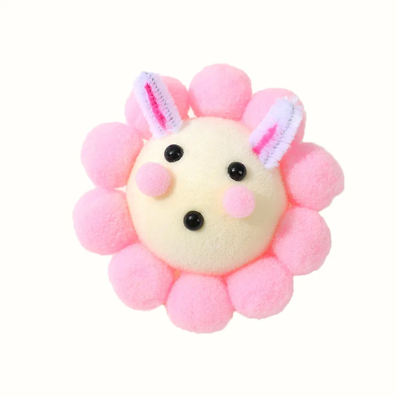 

8 см 216 шт., оптовая продажа, мультяшный милый питомец, букет цветов подсолнечника, материал, ультра-милый маленький кролик, животное, детский Sma