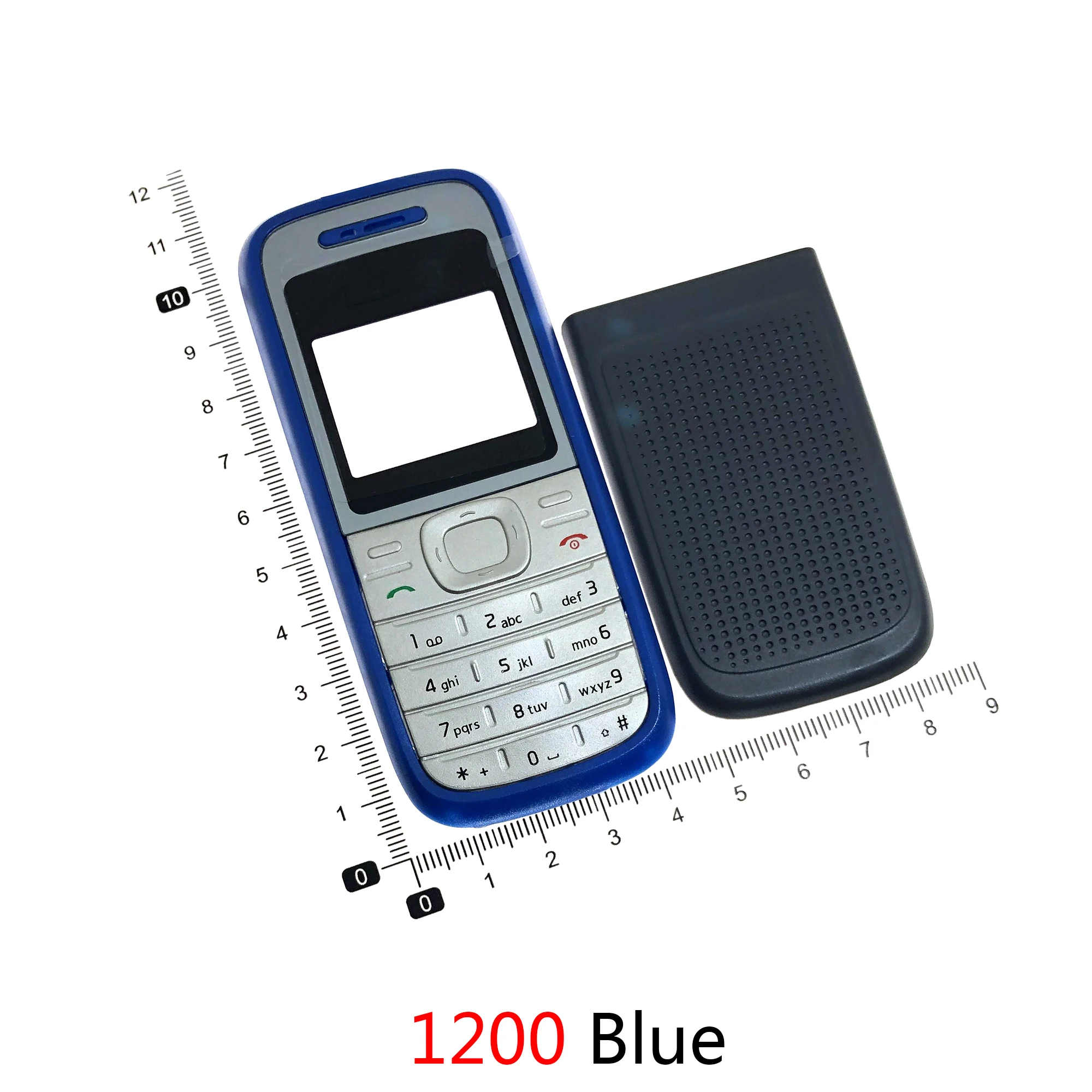 For Nokia 1200 1208 housing case battery back cover Complete front cover keyboard  Keypad