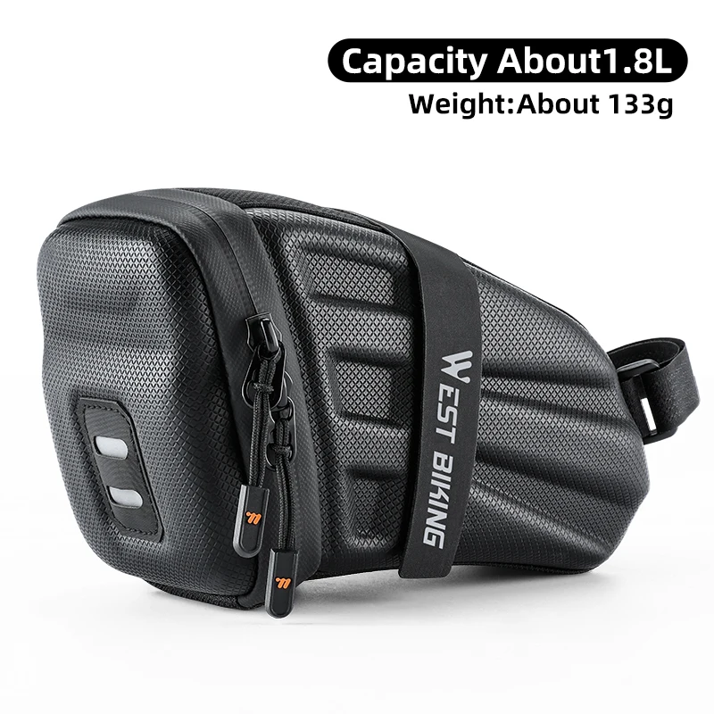 AliExpress West Biking WEST BIKING EVA Hard Shell Bicycle Saddle Bag Waterproof Bike Bags 1.8L MTB Road Bike Tool Pouch Saddle Bag Bike Accessories