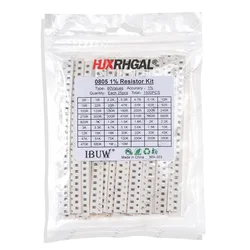 1500 Pcs SMD 0805 Resistors Assorted Set (60 Values x 25 Pcs) 0ohm - 10M Ohm 1/8 Watt 1% High Precision Film Chip Resistance Kit