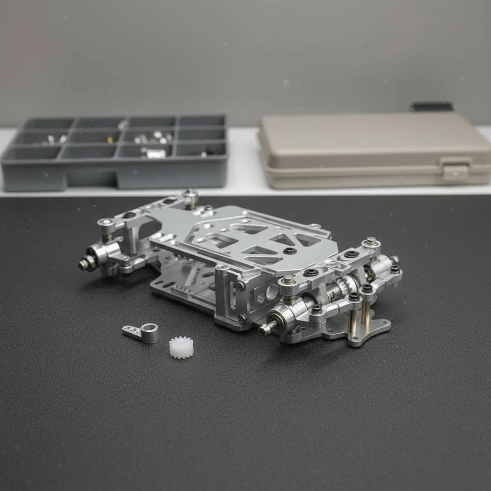1/28 RC Drift Chassis Differential RC Drift Chassis Adjustable Wheelbase Easy to Modify for Modders