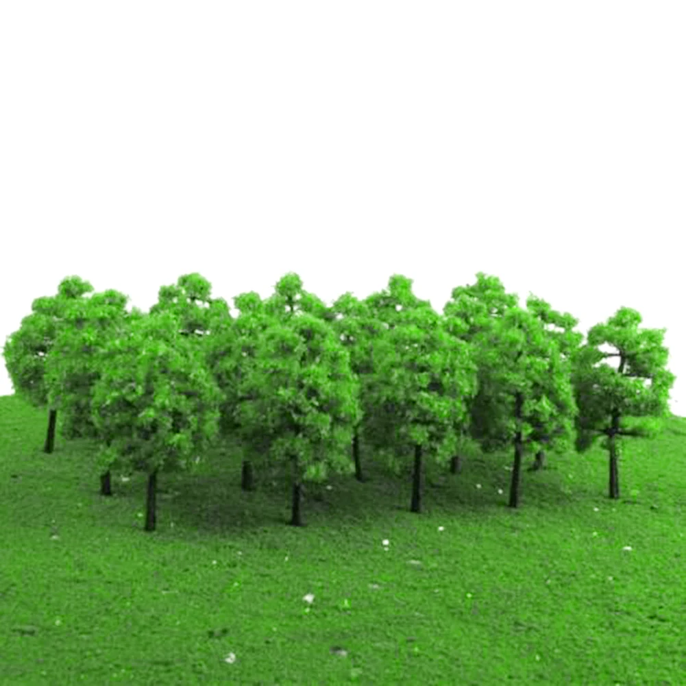 20 sztuk modele drzew pociąg kolei Diorama Wargame Park sceneria wysokość 3.5cm miniaturowy model Sandtable sceneria DIY do wystroju domu — zdjęcie 3