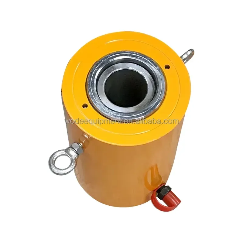 12 20 30 60 100 Ton Cheap Price Single Acting Center Hole Jack Hollow Plunger Hydraulic Ram Cylinder