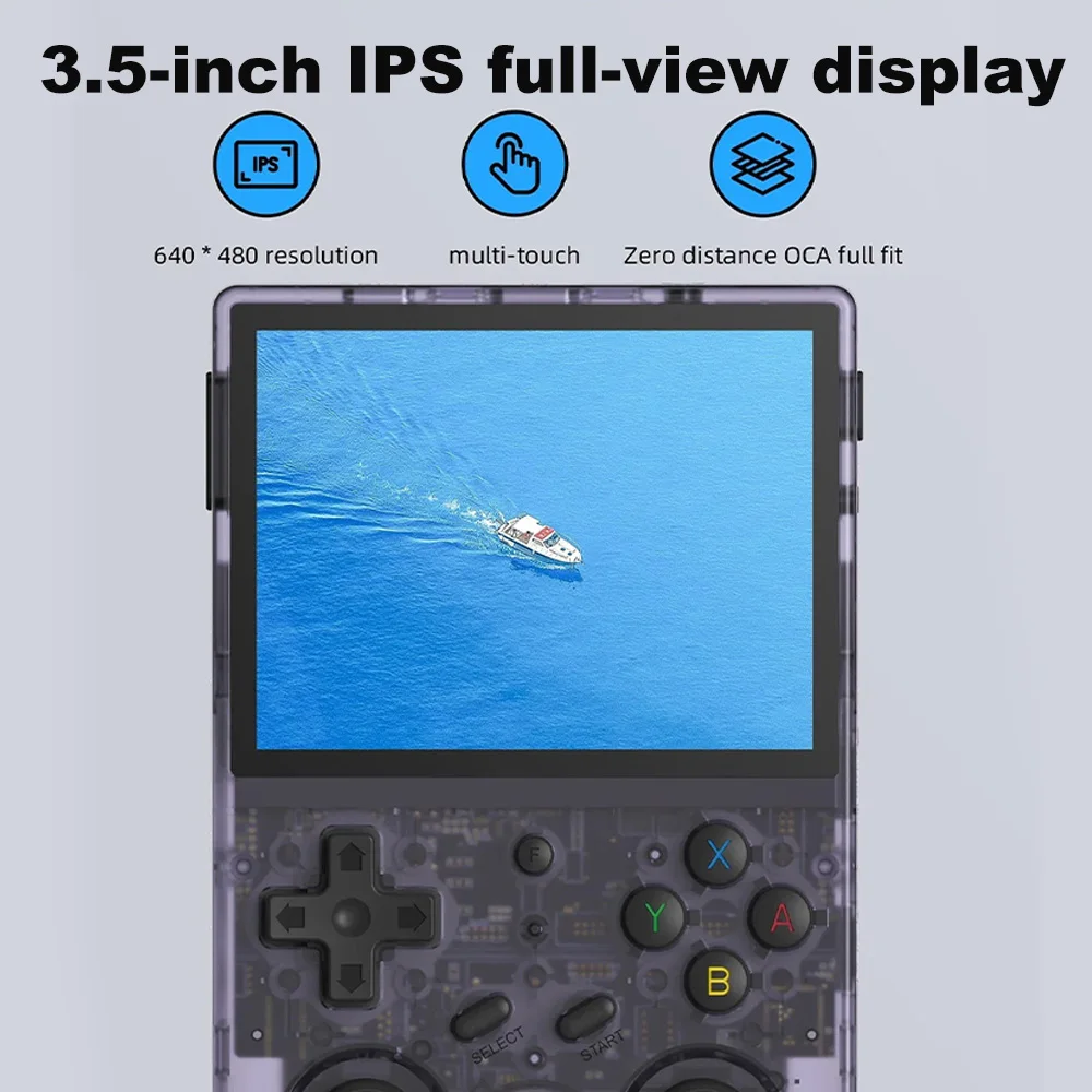 RG353V/RG353VS Handheld Retro Video Game Console with 3.5-inch IPS Screen, HDMI Output, Android/Linux Operating System