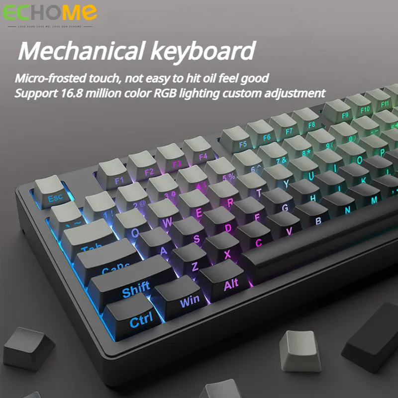 

ECHOME Mechanical Keyboard 108Key Cherry Switch Wireless Bluetooth Three-mode Wired Hot Swap Matte Gaming Keyboard for Laptop PC