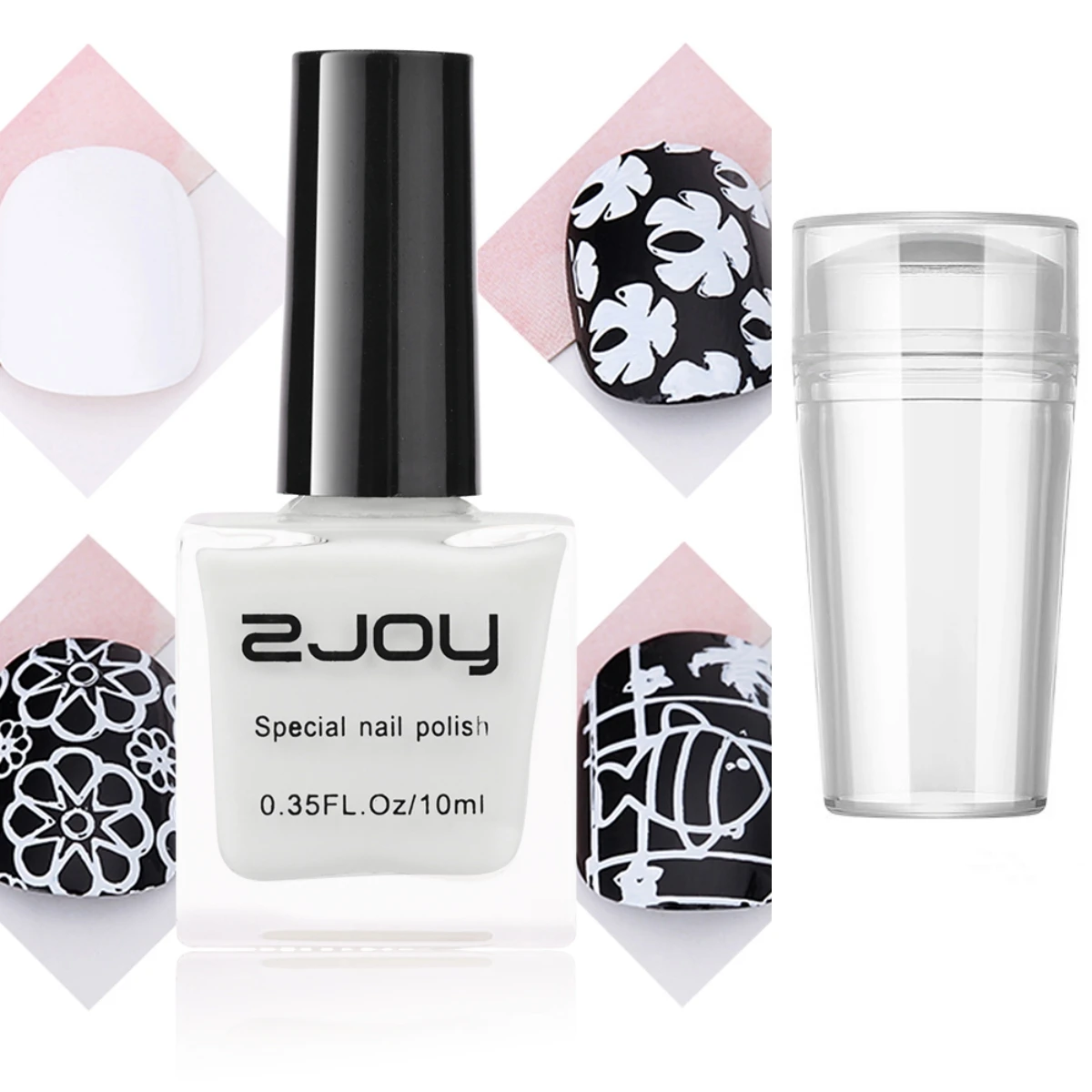 

2pcs Nail Art Stamper Kit With Stamp Gel Polish, Nail Stamping Gel, Stamper With Scraper Quick-Dry Long-Lasting For Nail Design*