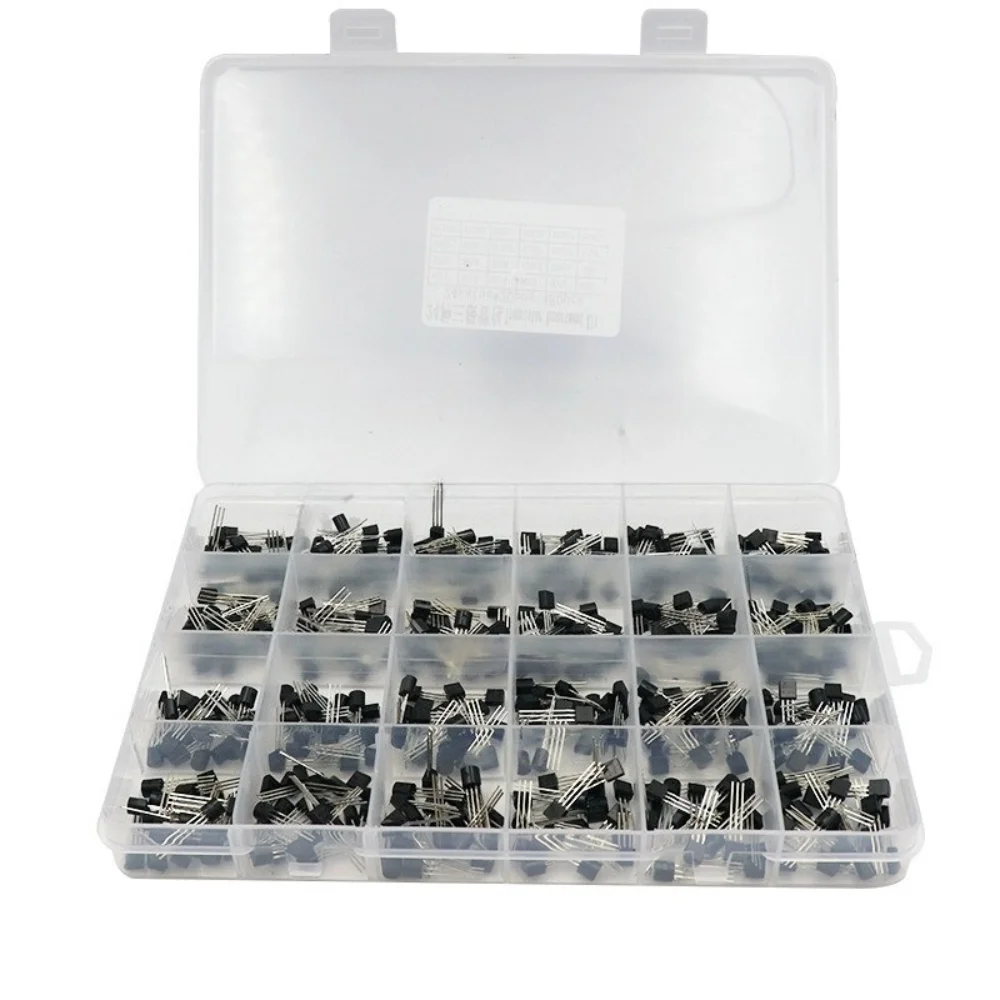 480pcs TO-92 Transistor Assortment Kit 24 Values with Storage Case