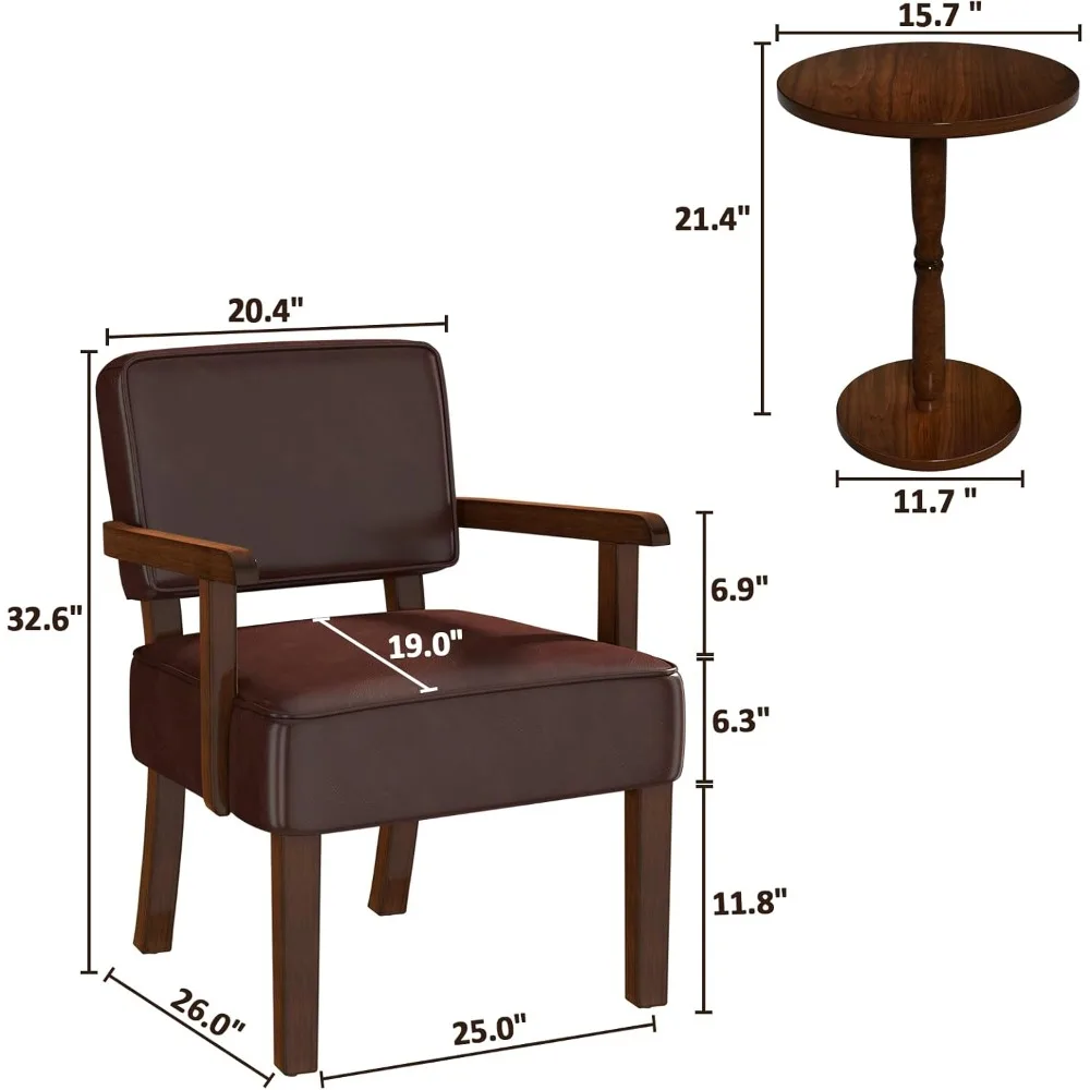 Chaise d'appoint surdimensionnée en cuir PU souple pour une salle à manger et une chambre à coucher, espaces de lecture confortables
