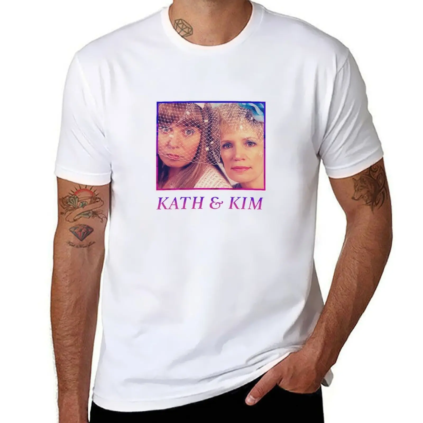 

Kath and Kim 80s Style Print Tee T-Shirt Minimal Art Print T-Shirt
