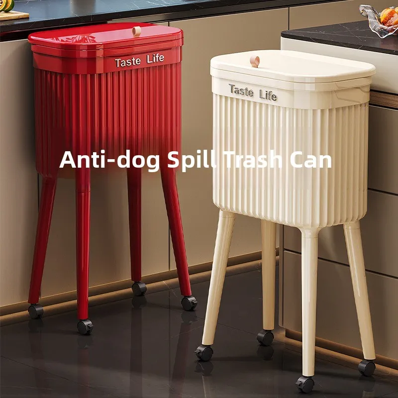 

High Table Height Anti-Dog Flip Large Capaci Mobile with Wheels for Living Room Bedroom Kitchen No Need to Bend over Househ...