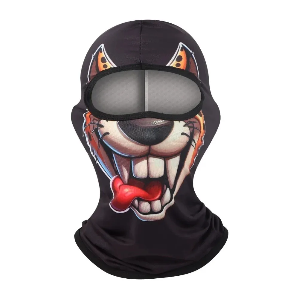 Unisex Size Funny Prank Mask 3D Print Breathable Motorcycle Riding Mask Funny Windproof Neck Hood Helmet Liner Halloween Party