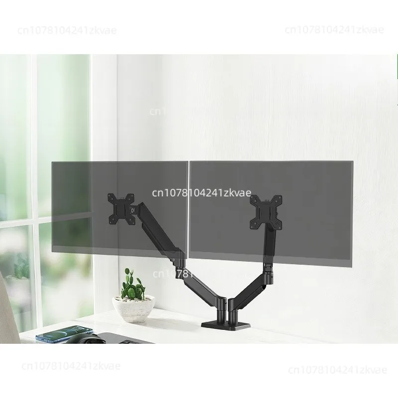 Double Arm Dual Screen Monitor Bracket Free Hovering Telescopic Computer Bracket Can Work From Home