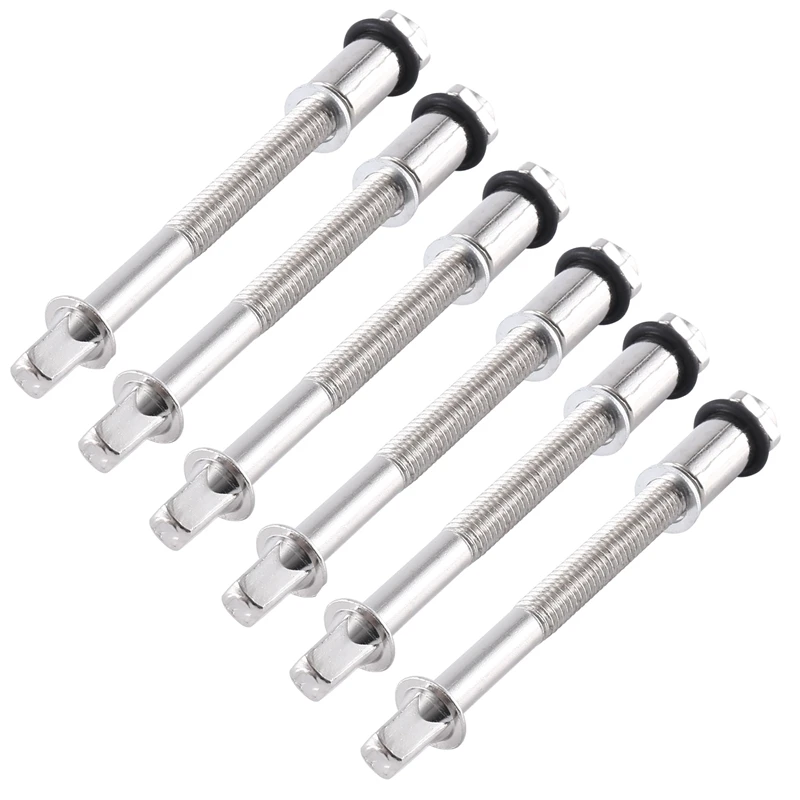 6Pcs 8Cm Drum Tension Rods Screw Metal Drum Hoops Short Screw Snare Drum Hardware