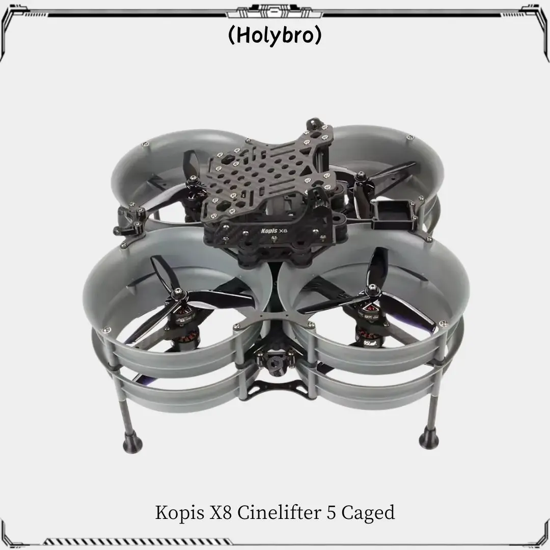 Holybro Kopis X8 Cinelifter 5”- Ducted FPV Frame ARF PNP Kakute H7 FC Tekko32 F4 4in1 50A ESC F60 KV1750 Motor 5055S-3 Propeller