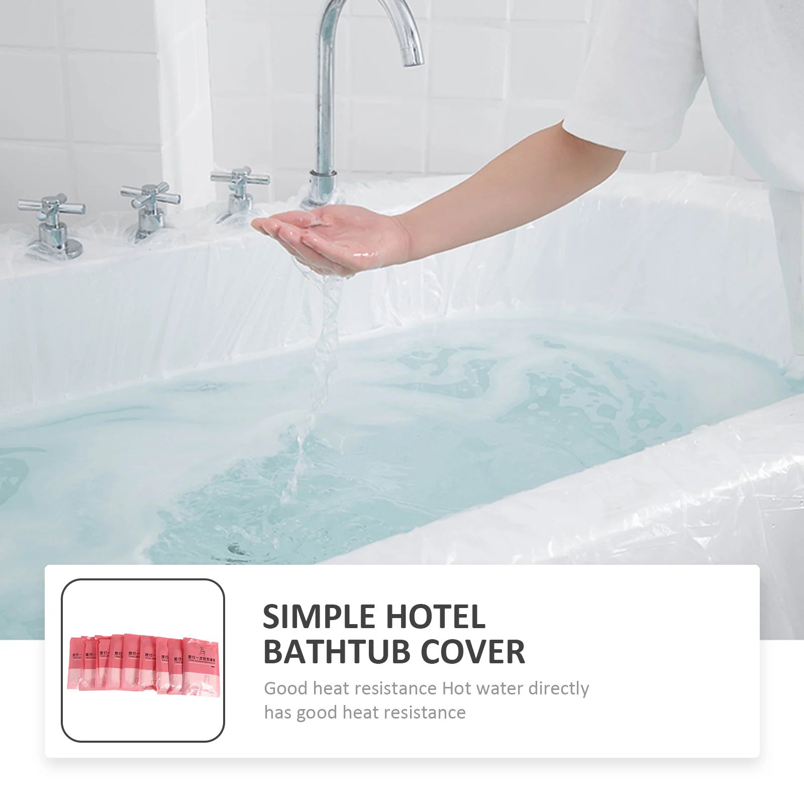 

10Pcs Thickened Bathtub Cover Disposable Plastic Bath Bags for Hotel Spa Salon Reliable and Lightweight Design