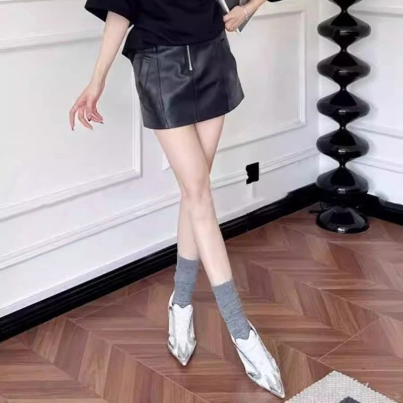 كعب نحيف، حذاء نسائي برباط بمقدمة مدببة، محكم الألوان، عصري، متعدد الاستخدامات، مريح، مضاد للانزلاق وجيد التهوية