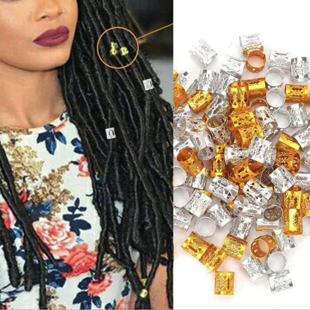 

700pcs Hair Extensions Crimp Rings Dreadlock Beads For Hair Braiding Cuffs Tools Adjustable Tightening Slide Resistant