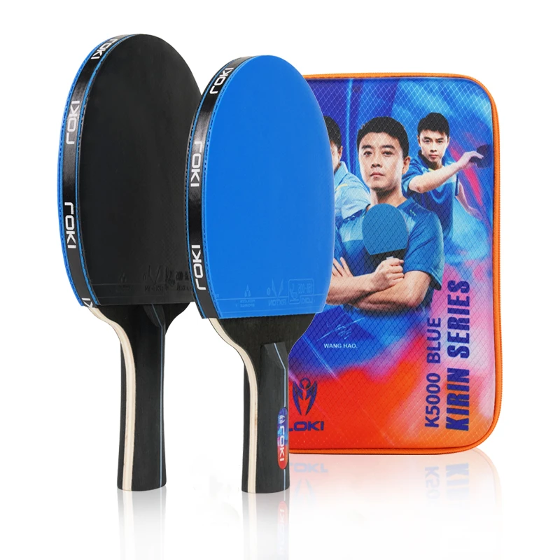 

2pcs LOKI K5000 Blue Sponge Carbon Table Tennis Racket Professional Original LOKI Ping Pong Racket with Bag