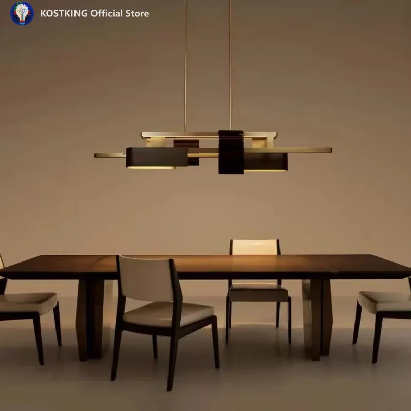 Post modern Nordic restaurant bar chandelier 2025 new pendant light designer customized stainless steel LED art pendant lights