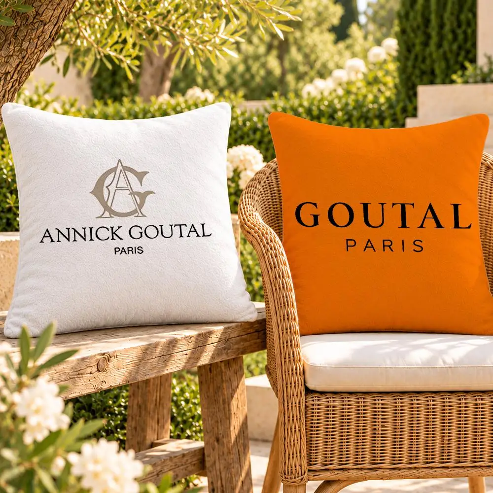 Brand Fragrance Annick Goutal Cushion Cover Soft Plush Throw Pillow Cover Washable Sofa Bed Patio Chair Home Decor