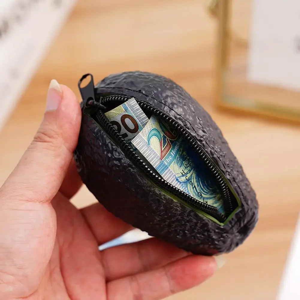 Creative Avocado Shape Mini Coin Purse Wallet Bag Pouch Novelty Portable Storage Girls Fun Handbag Bag Zipper Pocket Gift Z7T8 image 6