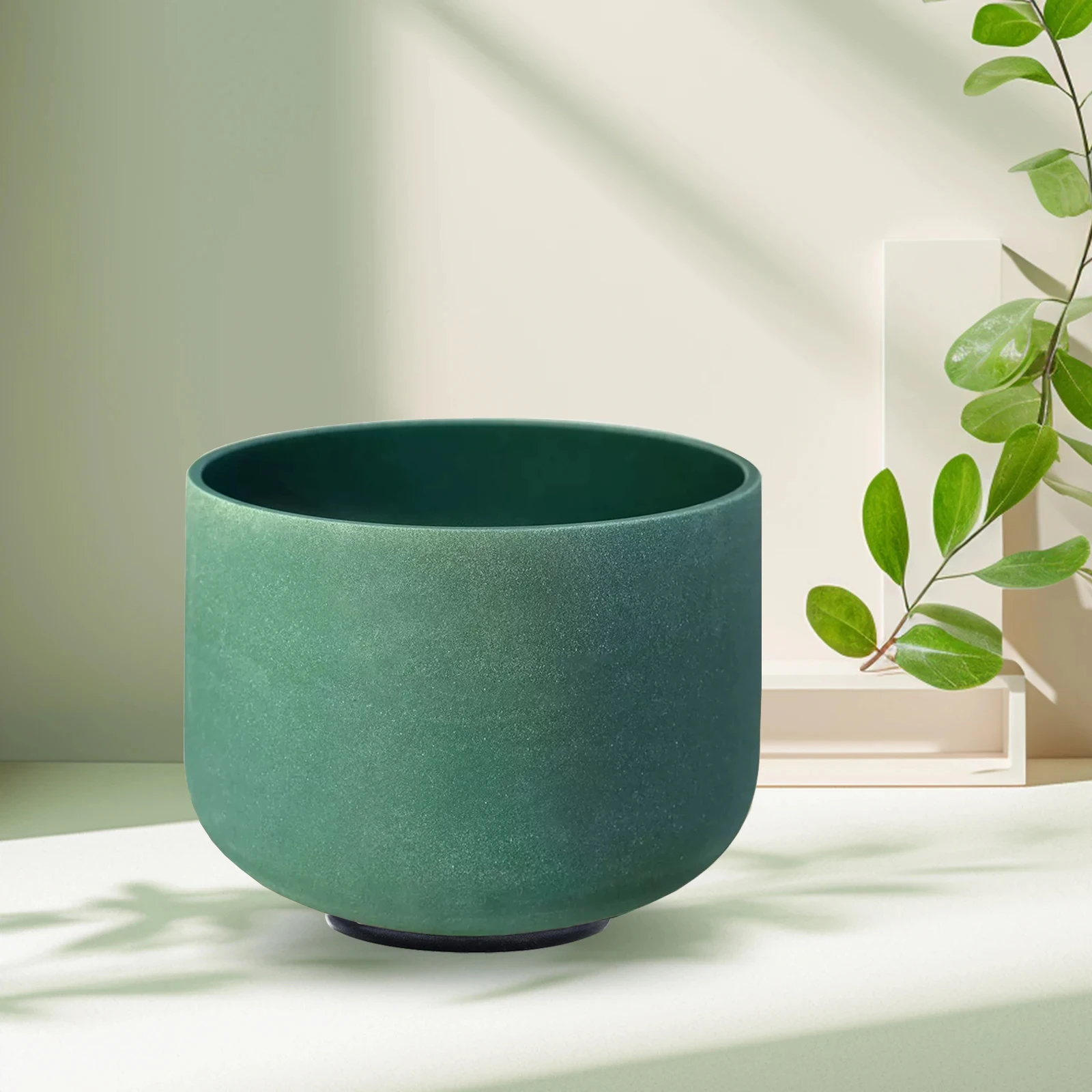 

Hye-eun 8inch 432hz/440hz Gemstone Emerald Fusion Crystal Singing Bowl Yoga Meditation Chakra Sound Bowls Musical Instruments