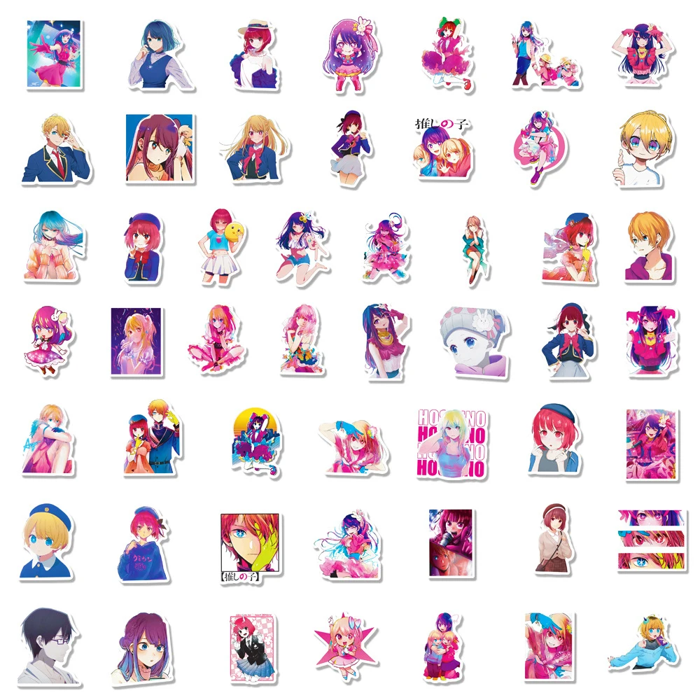 10/30/50/100pcs Hoshino Ai Oshi No Ko Stickers Hoshino Akuamarin Rubii Anime Sticker DIY Scrapbooking Phone Kawaii Girls Decals