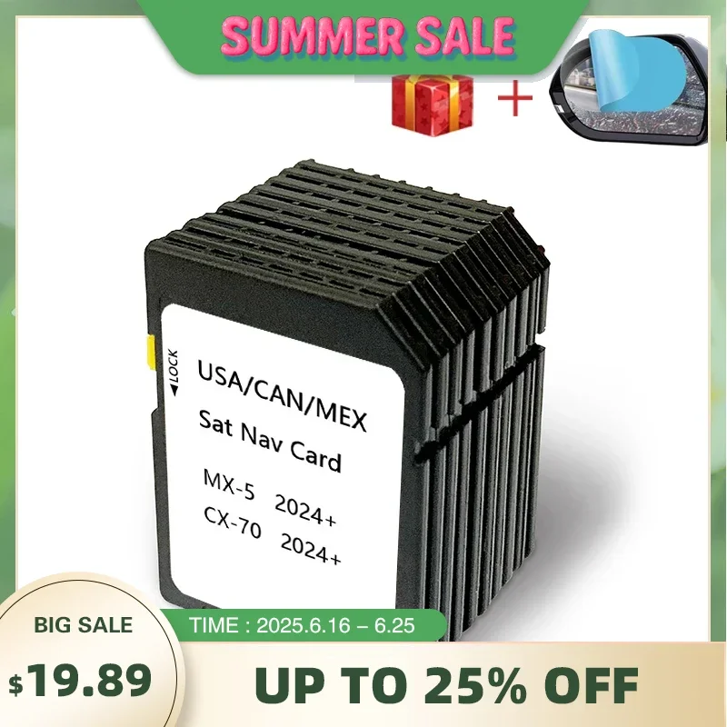 

for Mazda CX70 MX5 Car with Connect1 System SD Memory Card Sat Nav 16GB USA / Canada / Mexico maps GPS Navigation Free Shipping