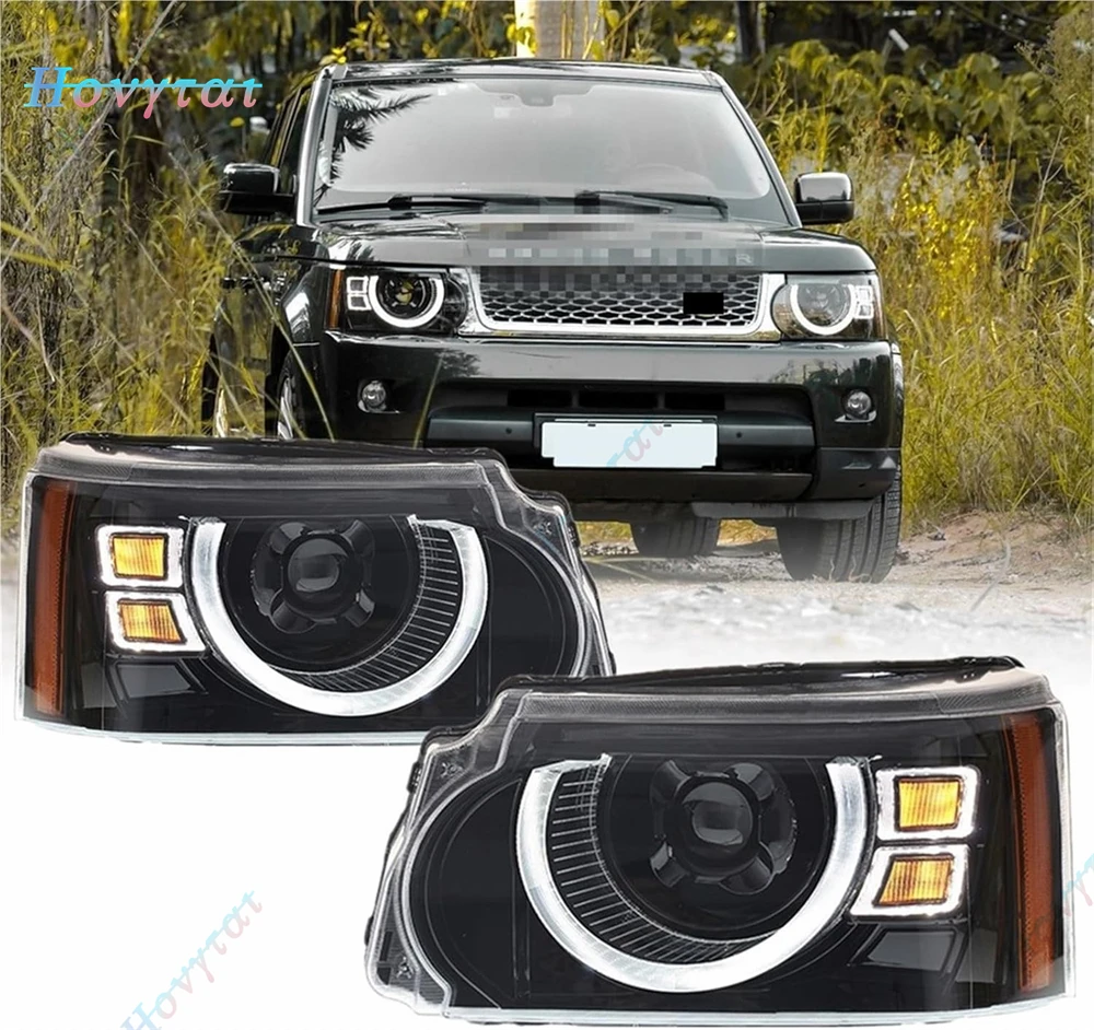 Pair LED Headlights For 2010-2011 2012 2013 Land Rover Range Rover Sport L320 Headlamp Front Lights Turn Signal DRL Head Lamp