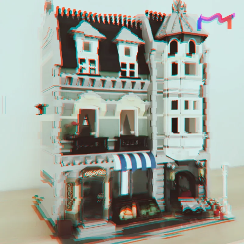 2026 New Hot Toys 2352pcs City View Europeanizing Architecture Green 3D Grocer Store Building Block Model Birthday Ornament Gift
