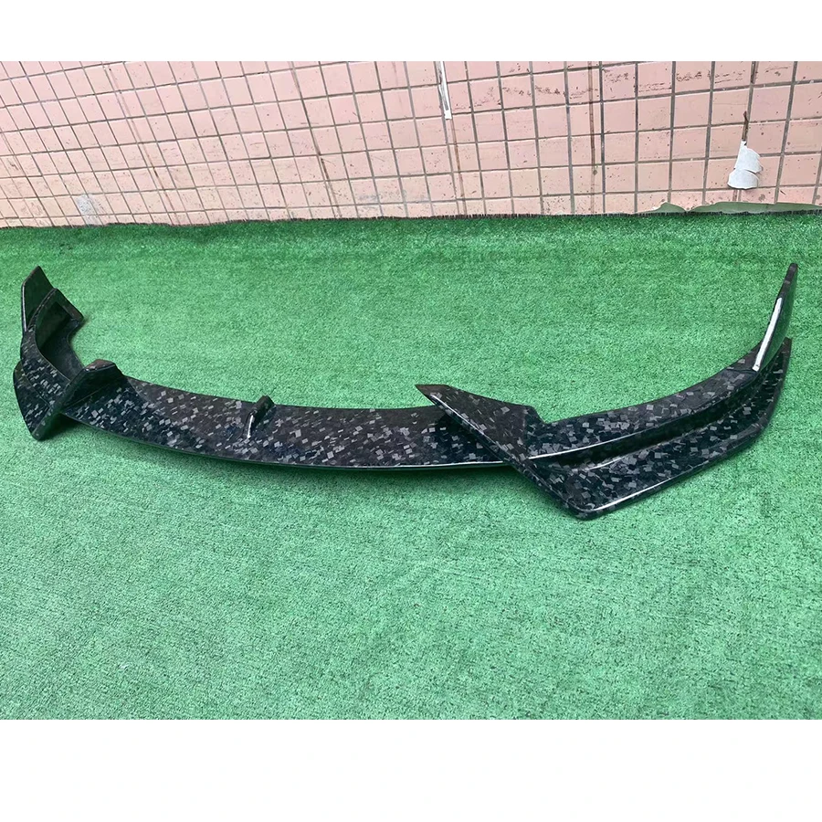 For Tesla Model Y AD style Carbon Fiber Car Front Bumper Diverter Spoiler Diffuser Front lip chin L Style upgraded body kit