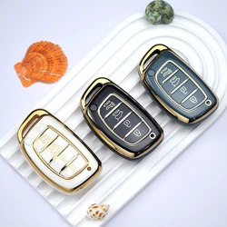 4 Buttons Flip Folding Key TPU Car Key Case Cover for Hyundai Sonata 2015 Key Shell Fob Auto Car Accessories