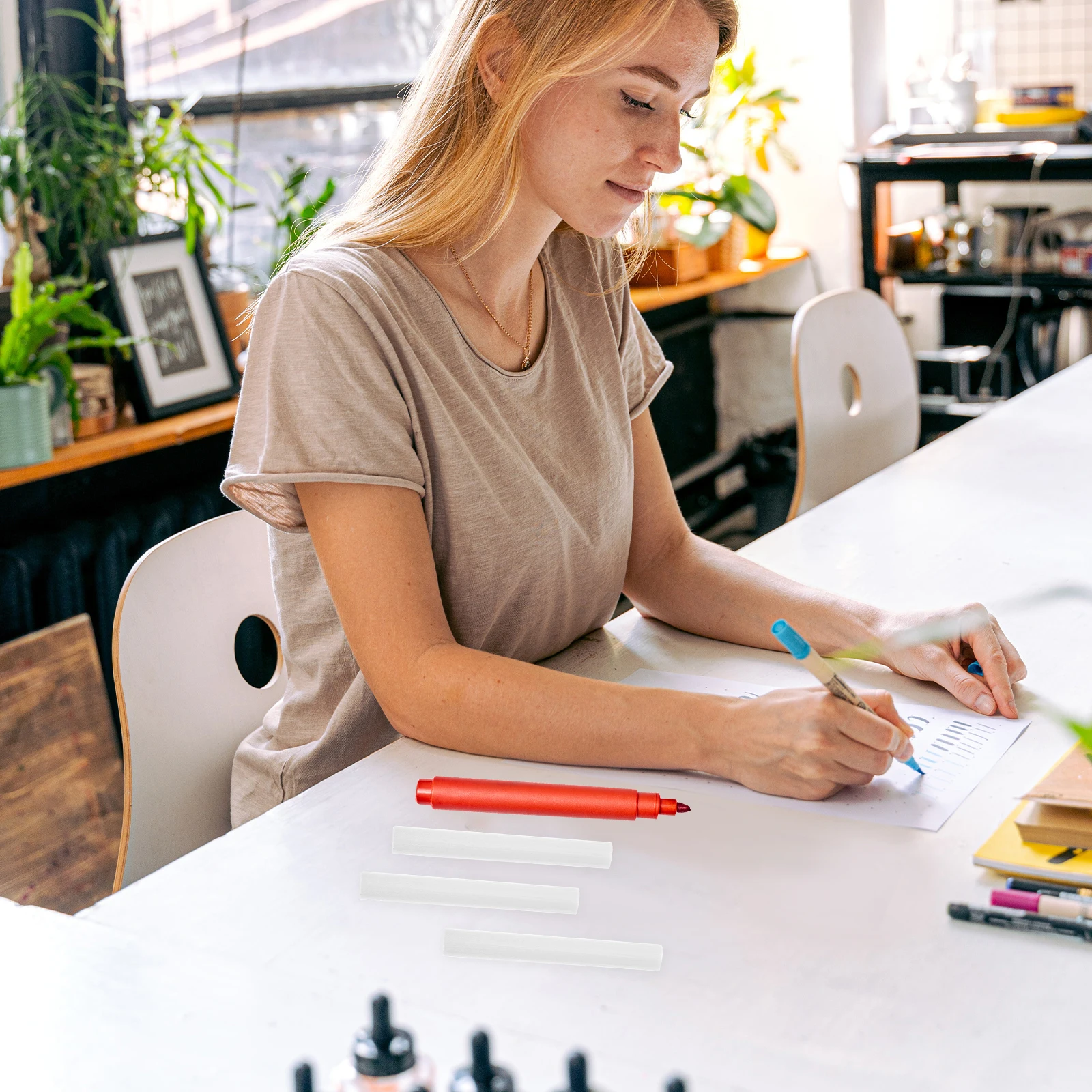 

100Pcs Lightweight Paint Marker Refills Cotton Core DIY Ink Refill Kits for Art Markers Smooth Flow Replacement Supplies