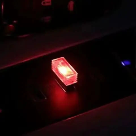 USB 무선 차량 주변 조명, 다채로운 범용 음성 제어 LED 인테리어 조명