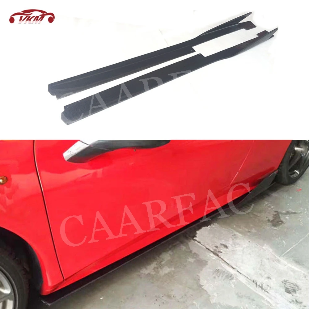 

Carbon Fiber Side Skirts Flaps For Ferrari 458 2011-2014 FRP Door Bumper Lip Aprons Winglets Car Styling