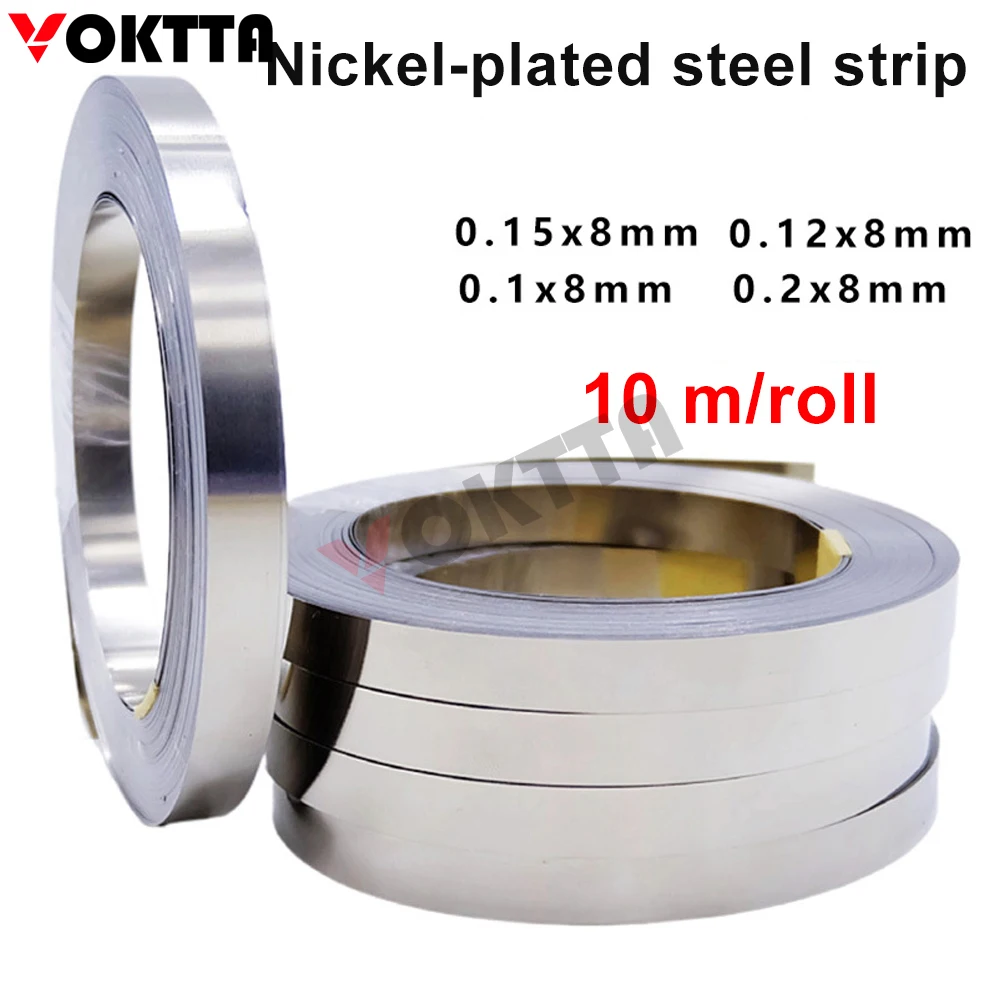 Nickel Strip 10m 0.1/0.12/0.15/0.2 mm Thickness Nickel Tap for 18650  26650 Cell Battery Pack Spot Welding and Soldering