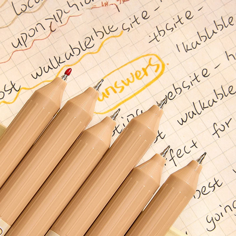 12 Buah Pena Gel Tekan Kapibara Lucu Kawaii Pena Hitam Kapasitas Besar Cepat Kering Pena Tanda Tangan Perlengkapan Kantor Sekolah