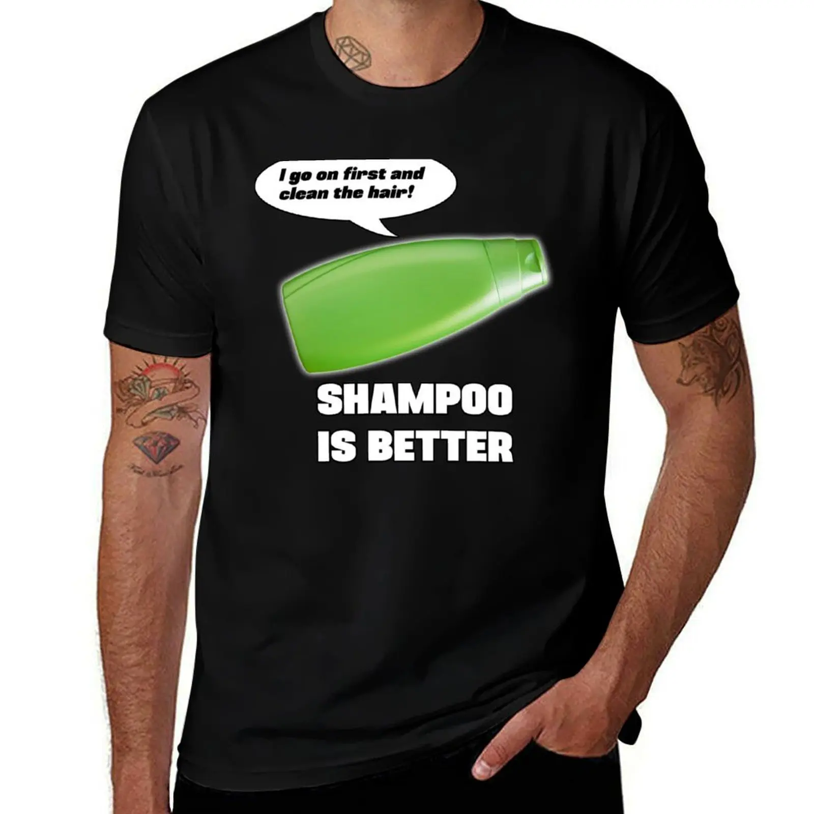 ¡El champú es mejor! Camiseta hombre camiseta gráfica hombre camisetas Camiseta de algodón