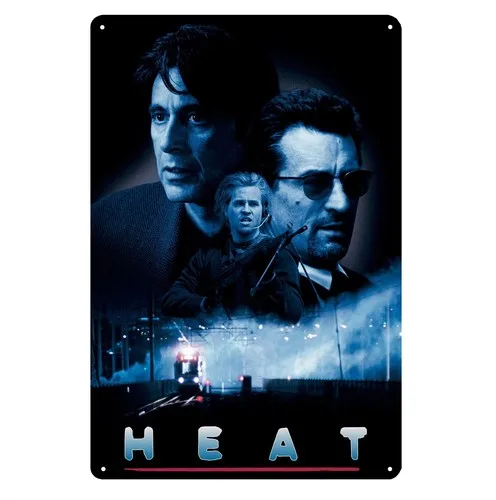 k1,Heat Al PAcino Robert De Niro Movie Metal Poster Tin Sign 20x30cm Plaque  -aluminum
