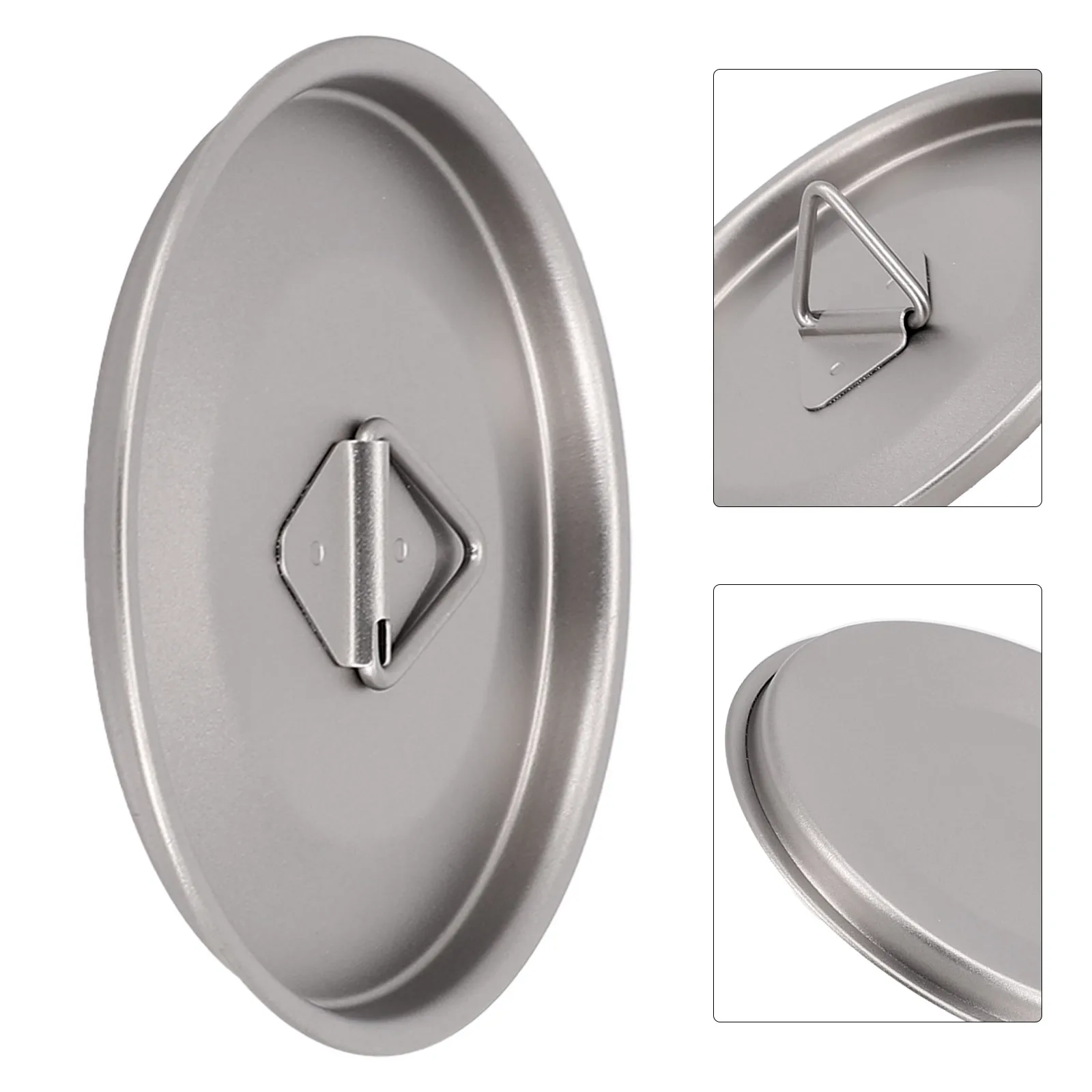 

Titanium Cup Lid Camping Pot Lid 80/95/120mm Gray Mug Lid Lightweight Lid Cooking Supplies For Cup Mug Pot Kettle