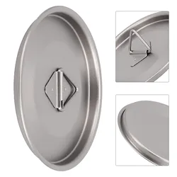Titanium Cup Lid Camping Pot Lid 80/95/120mm Gray Mug Lid Lightweight Lid Cooking Supplies For Cup Mug Pot Kettle