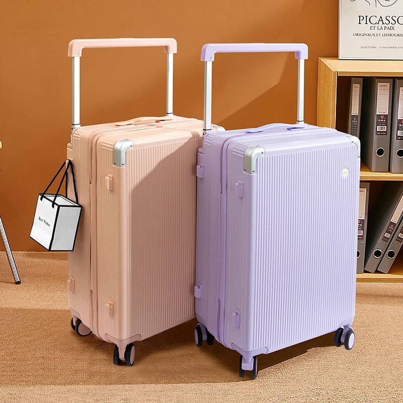 New luggage with wide pull rod, high appearance, sturdy and durable pull rod box, large capacity password box