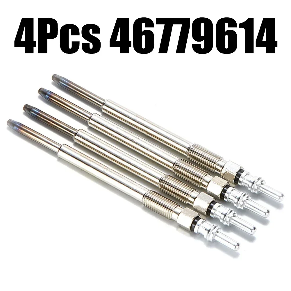 4Pcs Car Diesel Heater Glow Plugs For Fiat 1.3 CDTI #46779614 Siliver Metal For CDTI Electric Plug Ignition System Spark Plugs