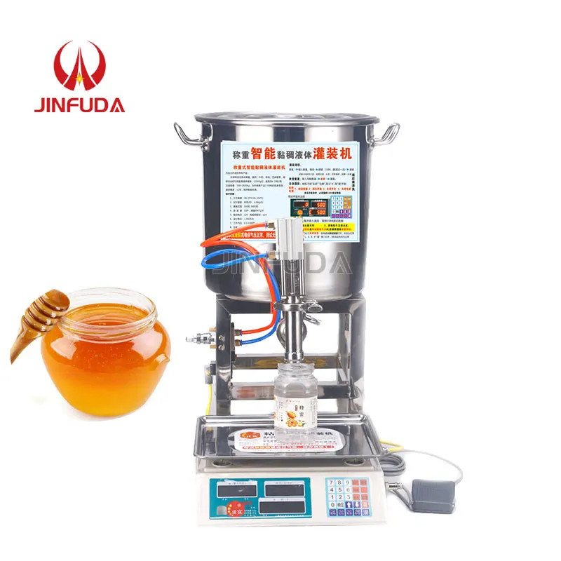 Single Head Fully/Semi-Automatic Packing Jar Tube Filler Crystal Raw Liquid Honey Weighing Filling Machine