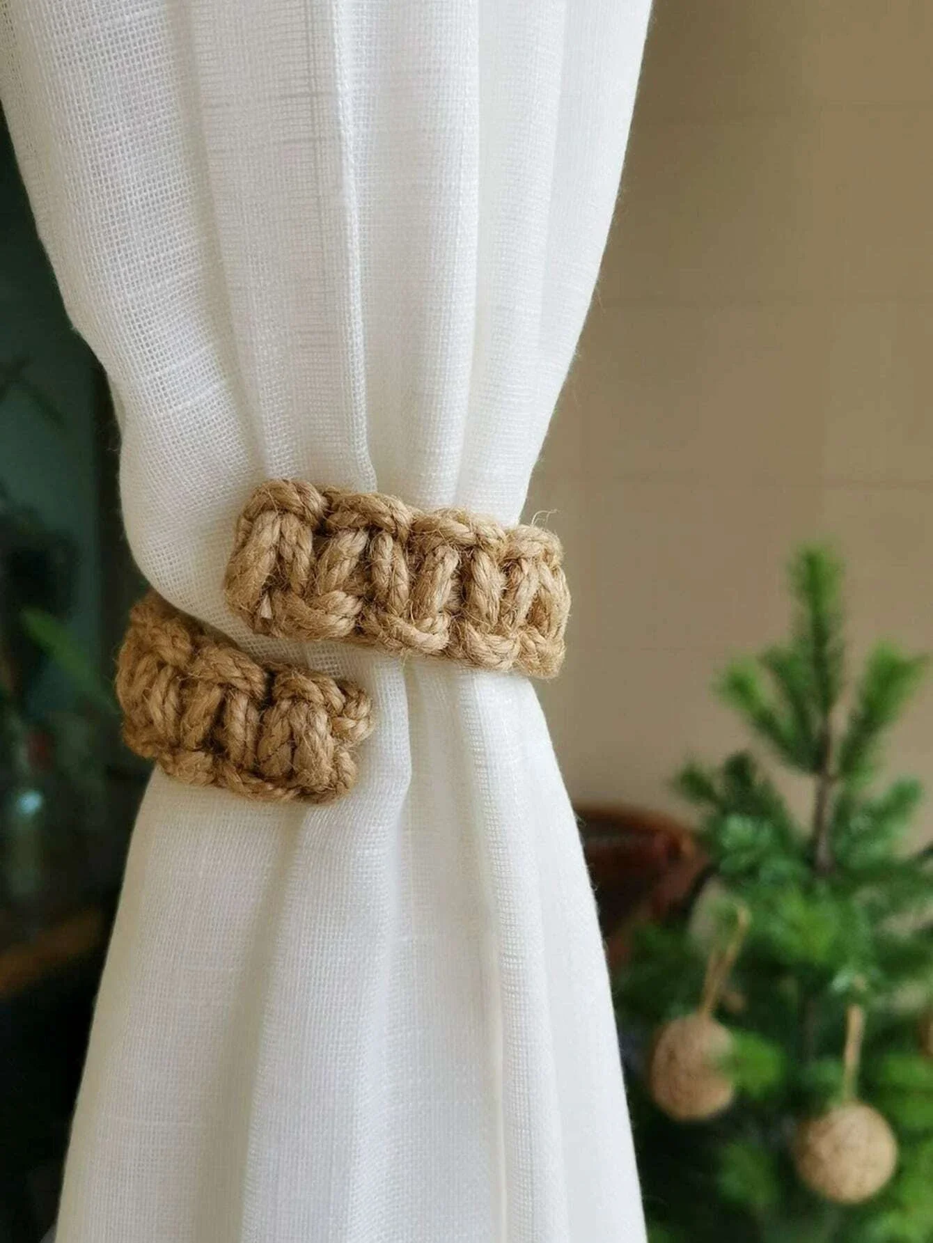 1pc/2pcs Twisted Rope Curtain Tieback