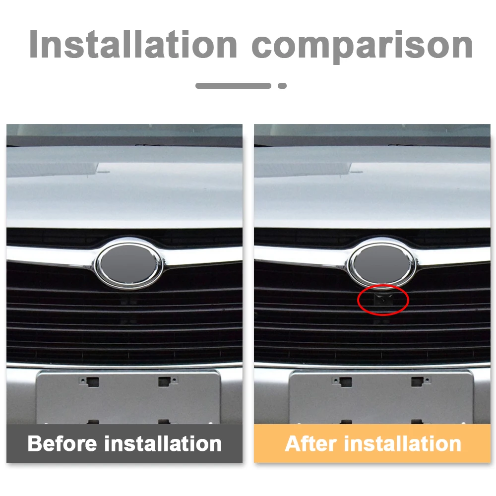 Carsanbo For Toyota Highlander 2015 2016 2017 Front View Camera 150° Night Vision Fisheye Lens Waterproof Car Camera