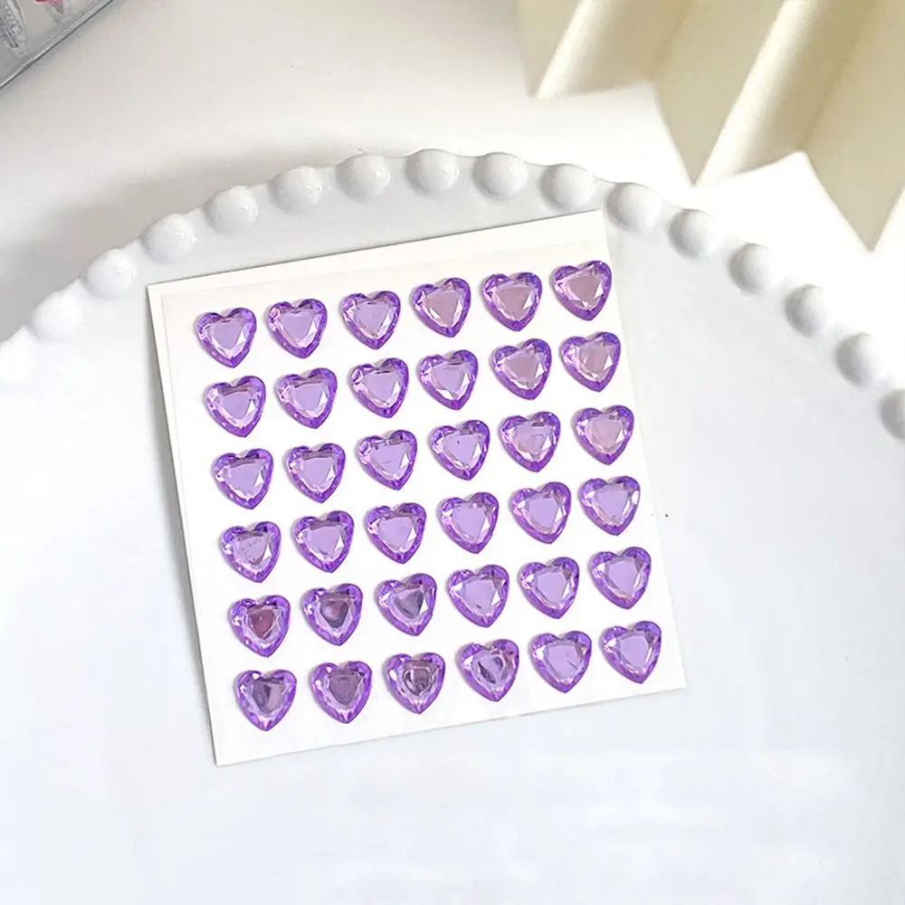 Students Scrapbooking Children Bling Decorative Sticker Love Heart Rhinestone 3D Crystal Diamond Sticker DIY Children Toys