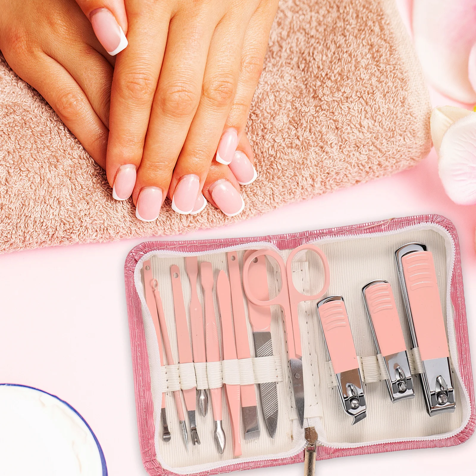 1 conjunto 1 conjunto de cortador de unhas profissional kit de ferramentas de manicure com saco de armazenamento para remoção de calos de pele morta ferramentas de preparação de unhas
